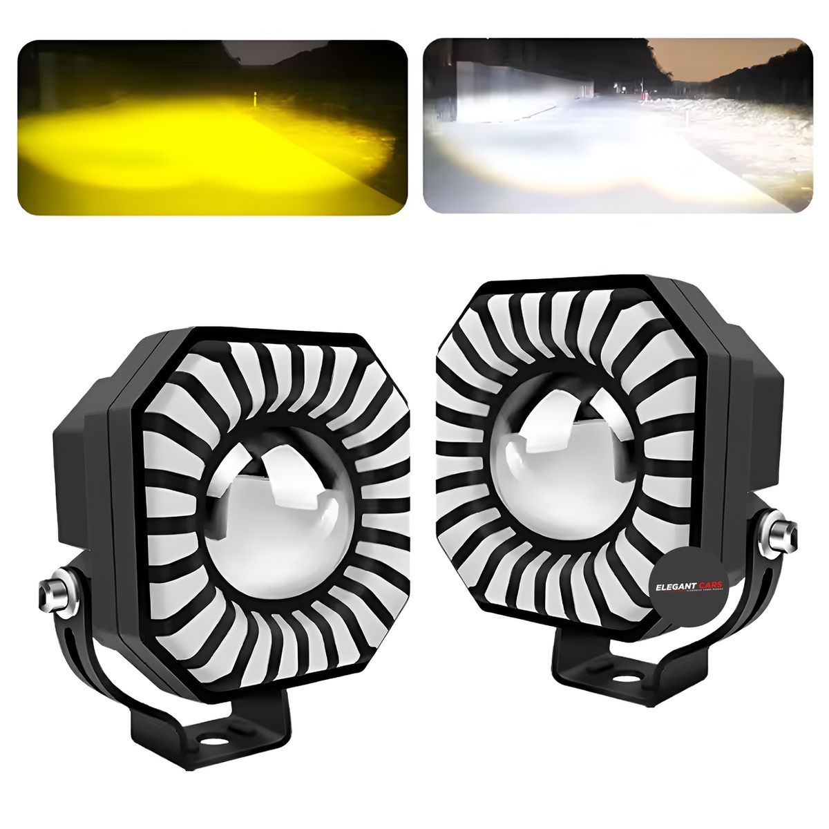 JET - Faro Explorador Doble Color Con Aureola RGB 2pcs