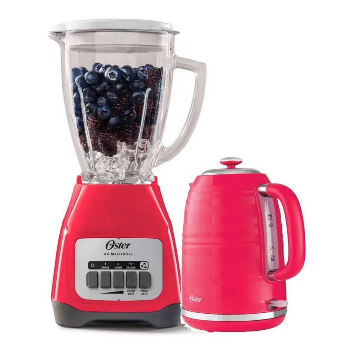 OSTER - Combo Licuadora BLSTKAGMPB + Hervidor Eléctrico BVSTKT4177M