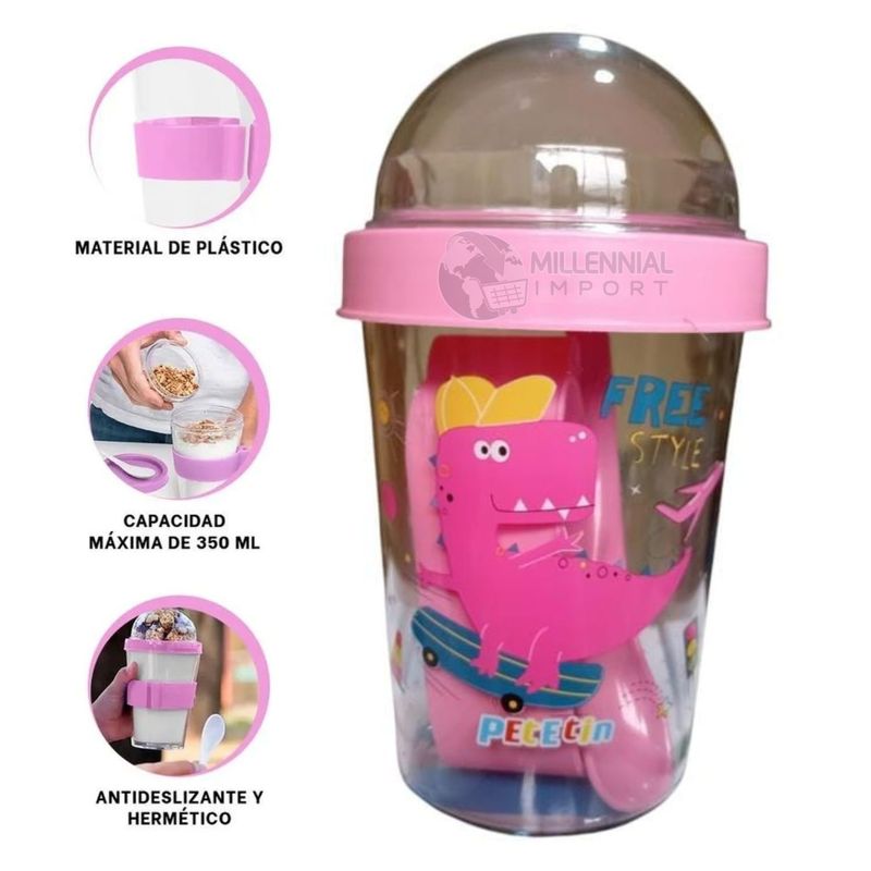 GENERICO - Yogurtera en Vaso incluye Cuchara de 350 ml para Niña