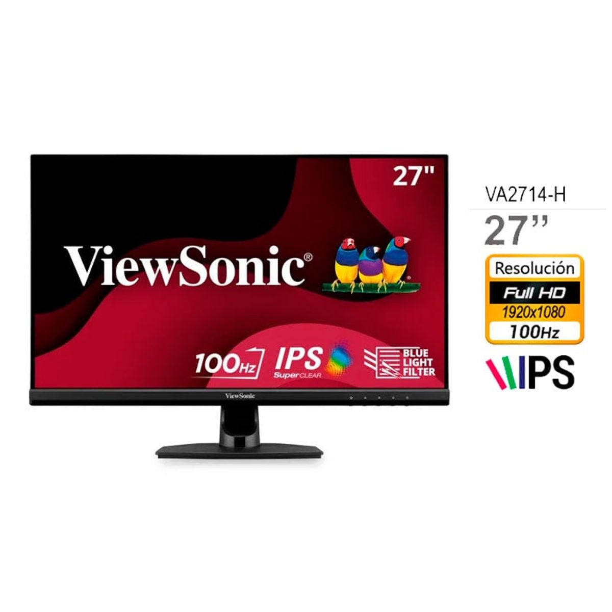 VIEWSONIC - Monitor LED ViewSonic VA2714-H 24 Class Full HD