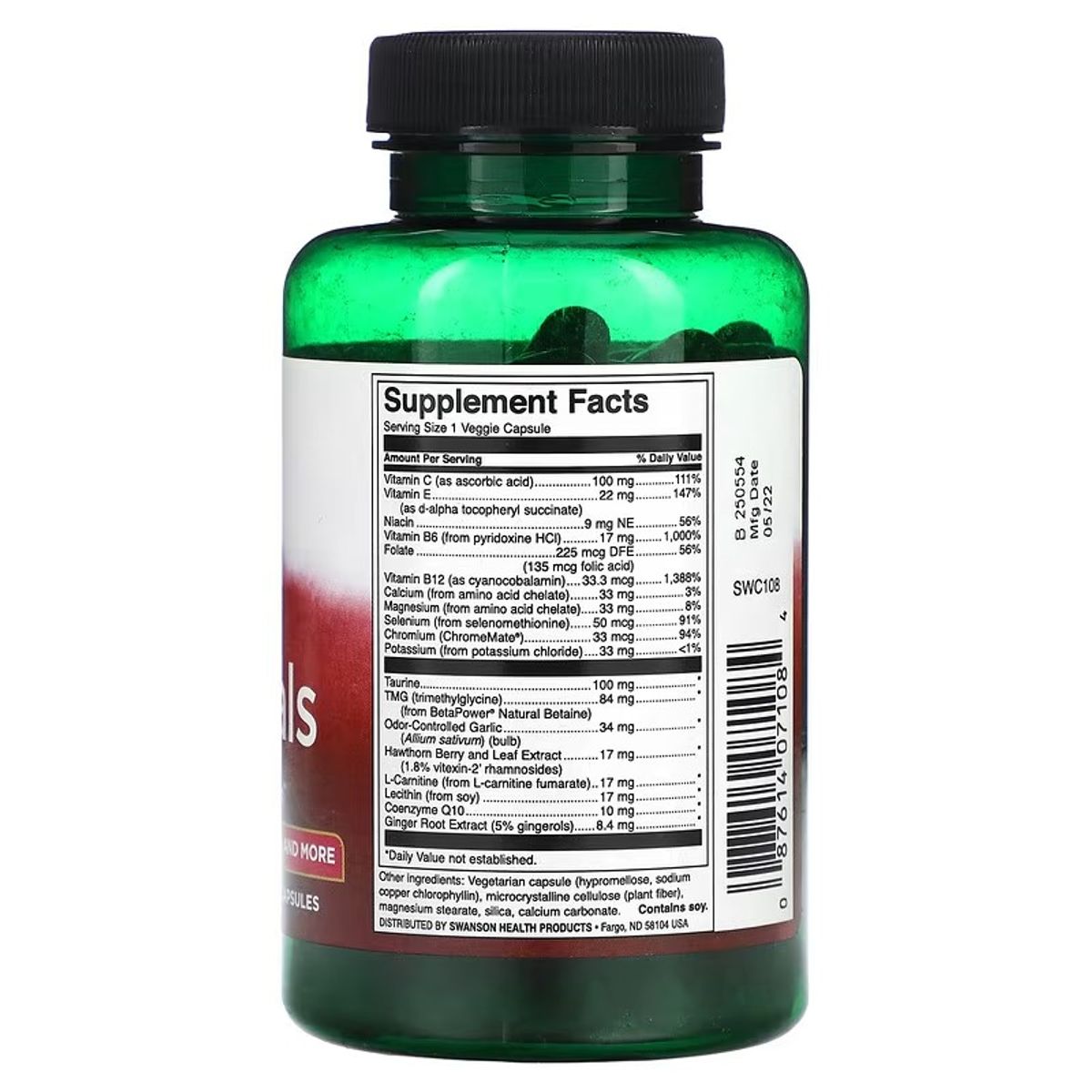 SWANSON - Swanson Heart Essentials - Soporte Cardiovascular Total, 90 Caps