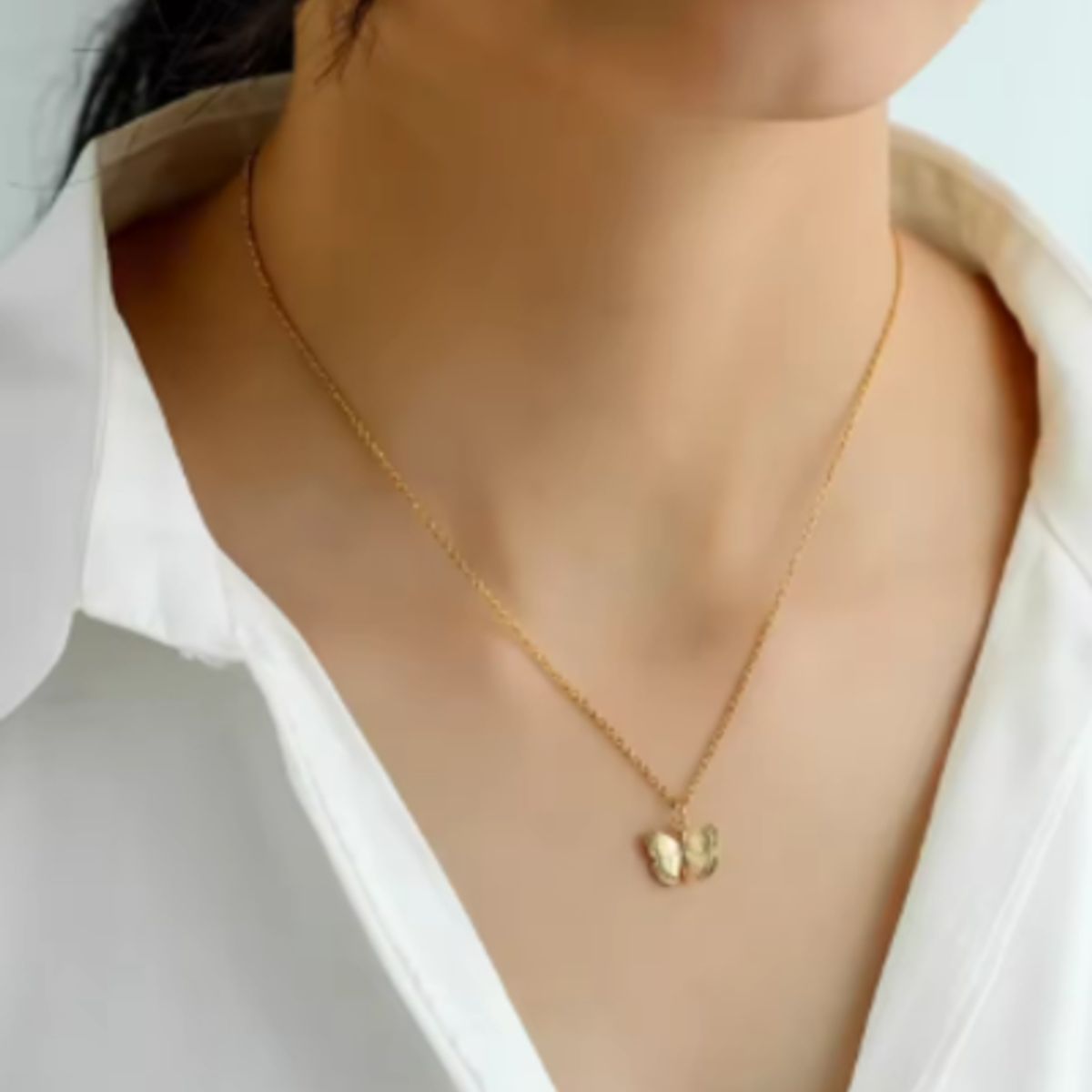 GENERICO - Collar para mujer con dije Mariposa