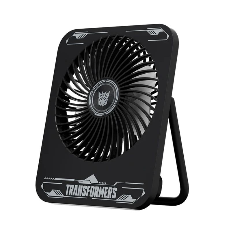 TRANSFORMERS - Ventilador de escritorio portatil recargable TRANSFORMERS - NEGRO