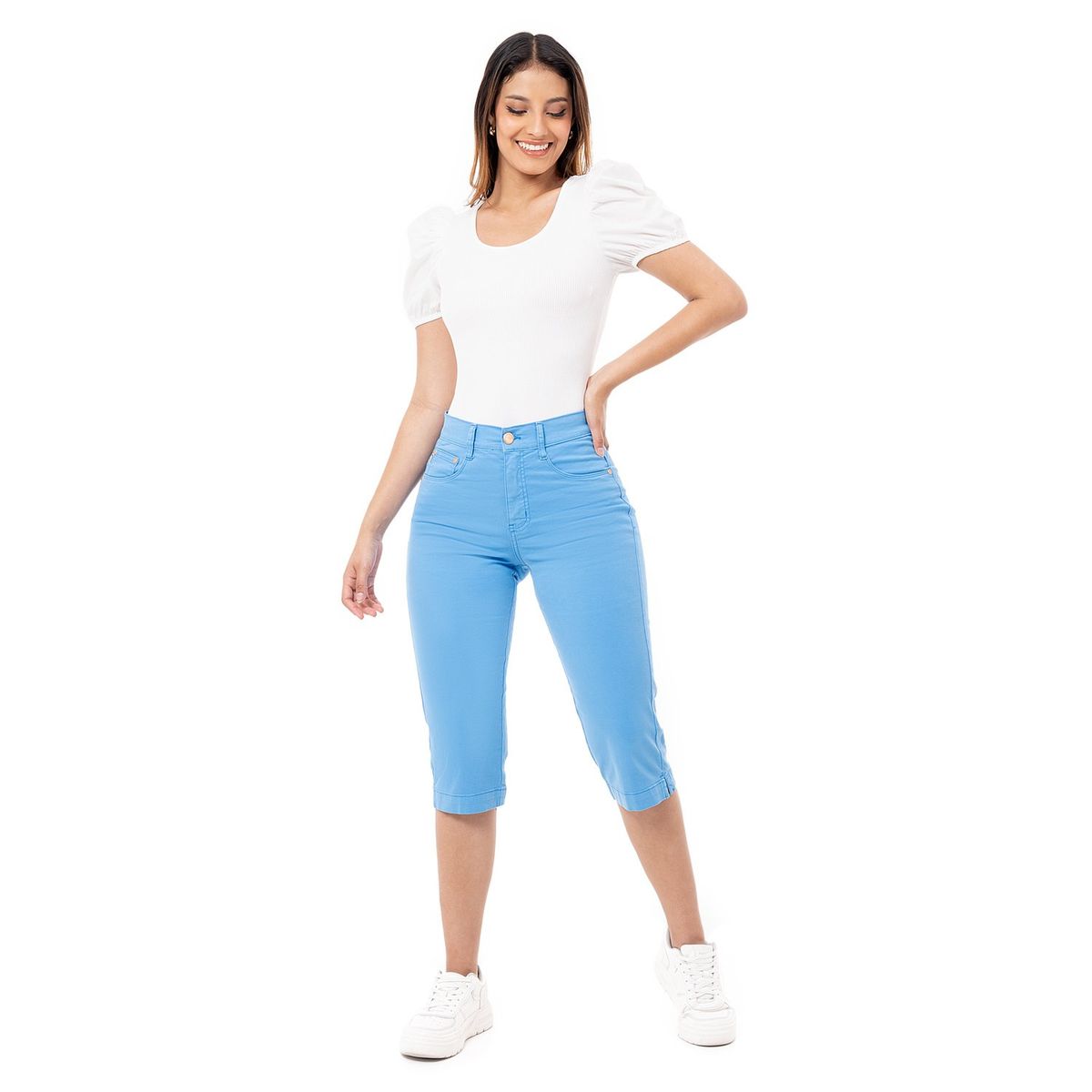 PIONIER - Cropped Clasico Drill Stretch Diana Mujer