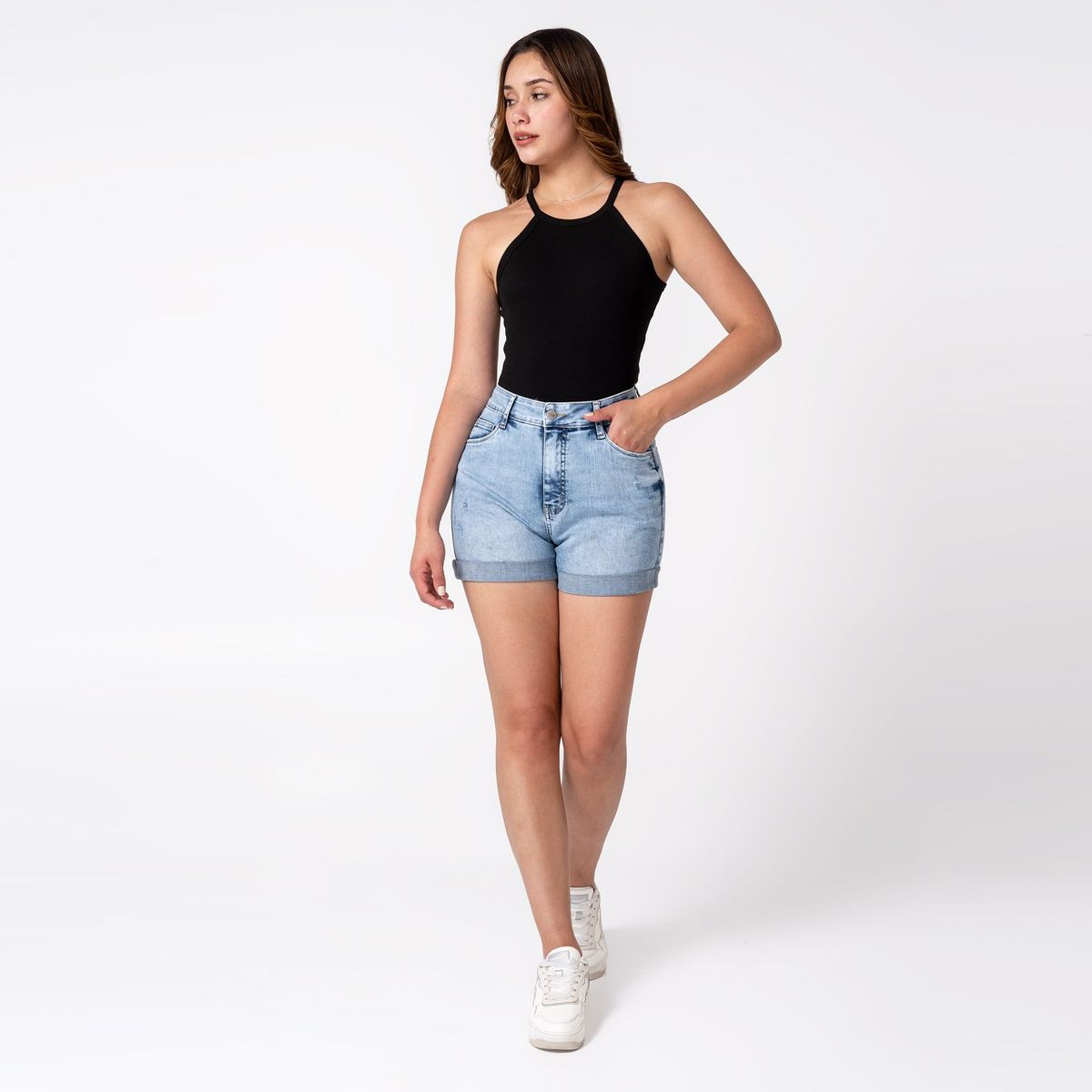 PIONIER - Short Denim Stretch Mariham Pionier