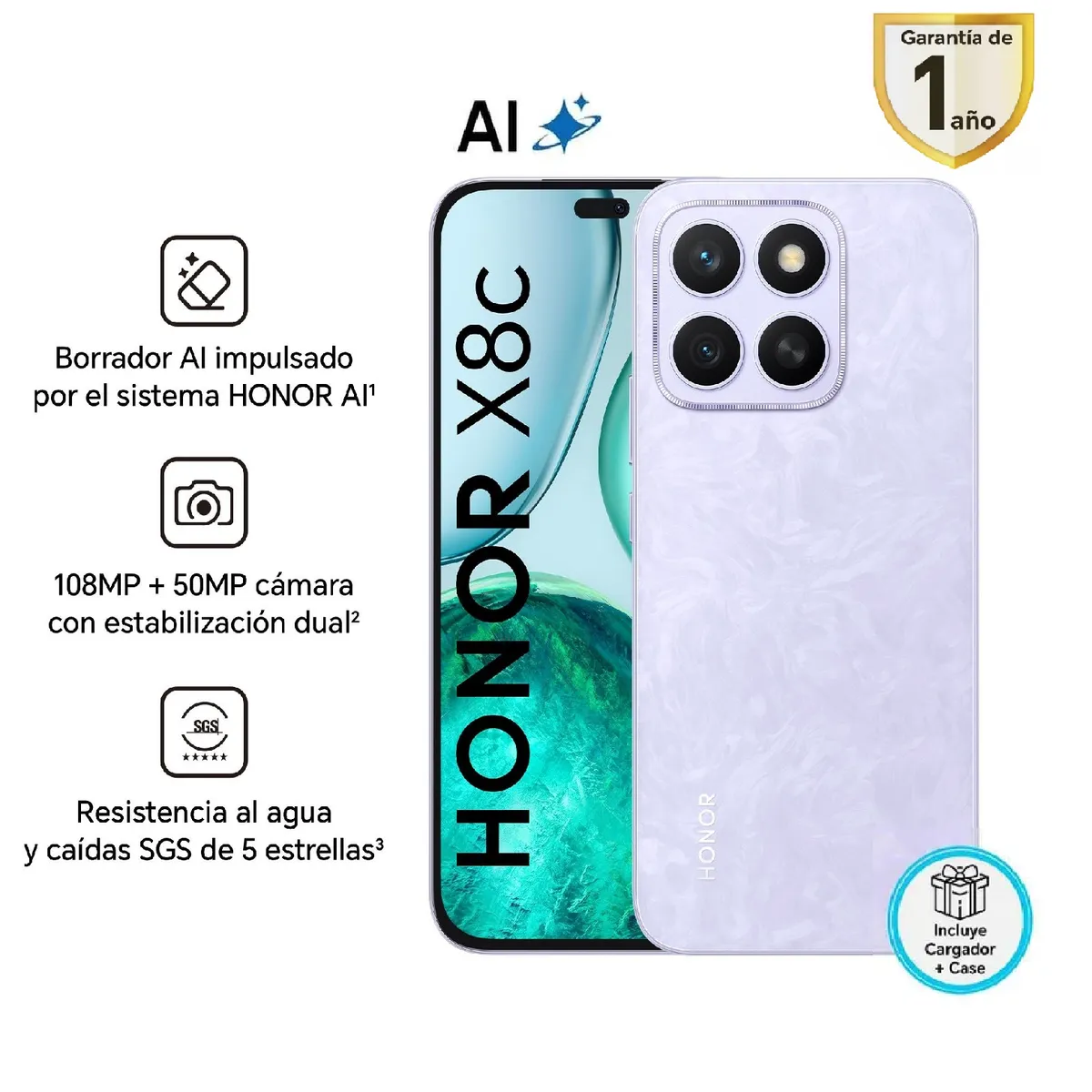 HONOR - HONOR X8C MORADO 8RAM 256GB - REGISTRADO