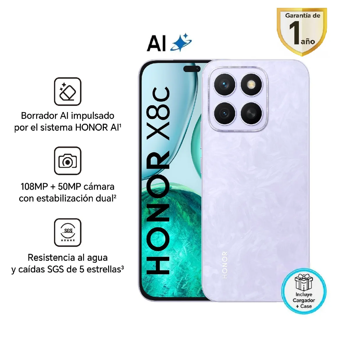 HONOR - HONOR X8C MORADO 8RAM 256GB - REGISTRADO