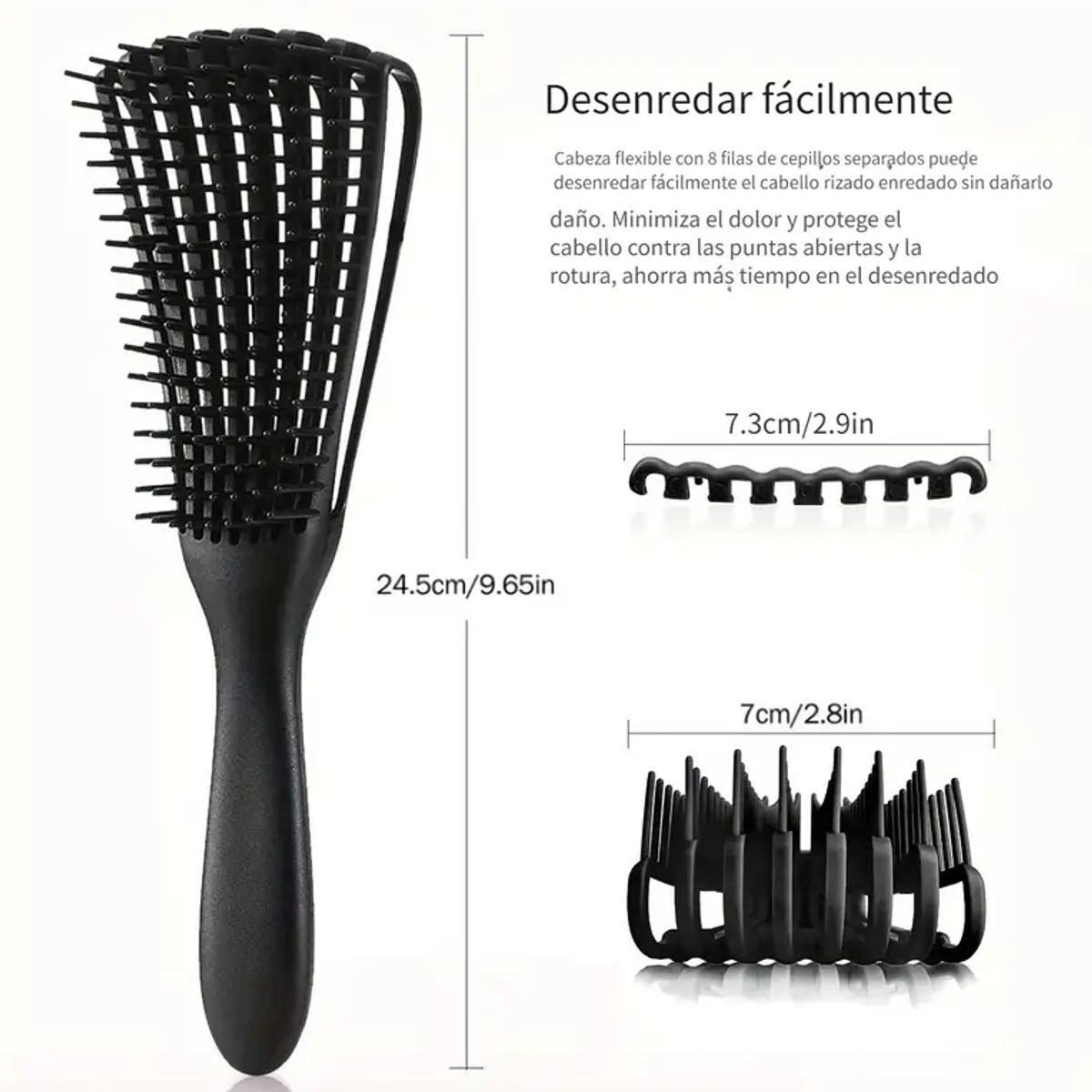 GENERICO - Cepillo Flexible Definición de Rizos - Verde agua