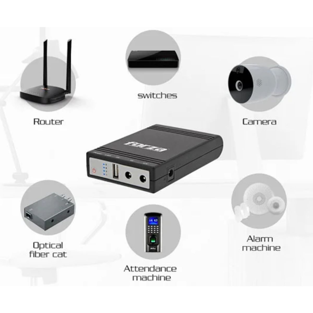 FORZA POWER TECHNOLOGIES - MINI UPS PORTATIL DC-140USB 14W 5912V USB - Forza