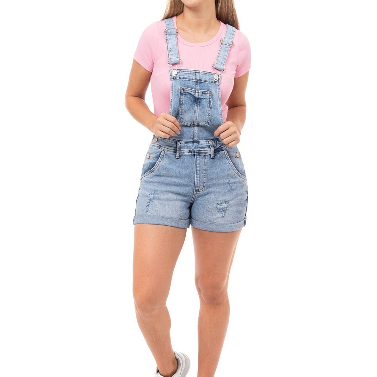 SQUEEZE - Overshort Denim Stretch Lunat Squeeze