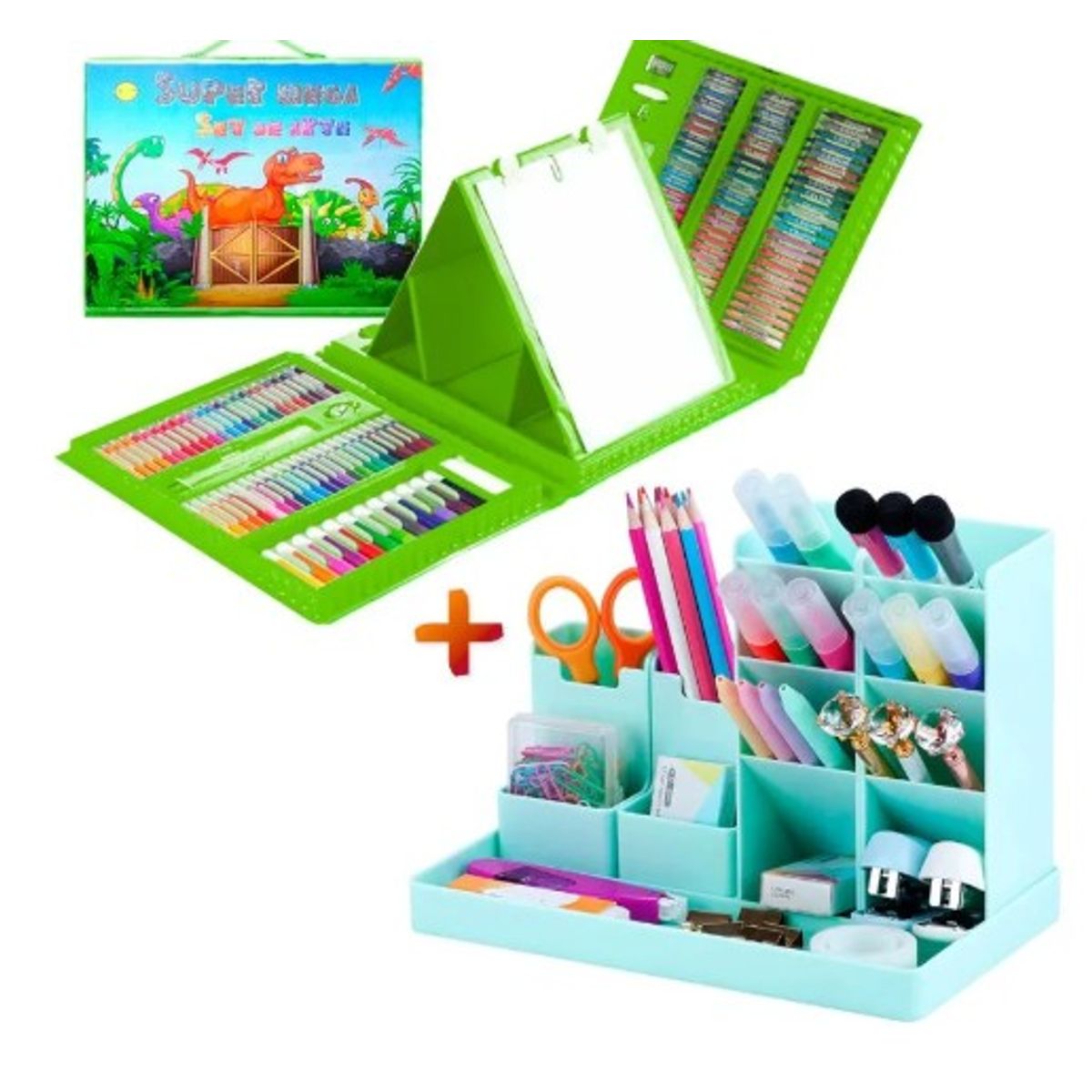 GENERICO - Mega Set de Arte 208 pzas  Y Organizador de Escritorio