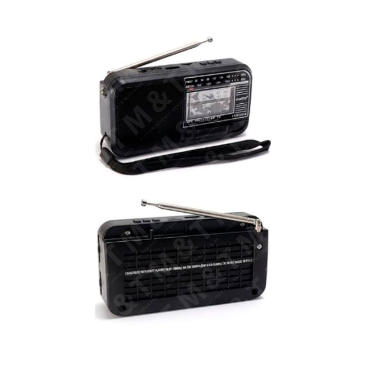 EWTTO - Radio Ewtto ET-R1181B Portátil FM AM con Linterna Recargable