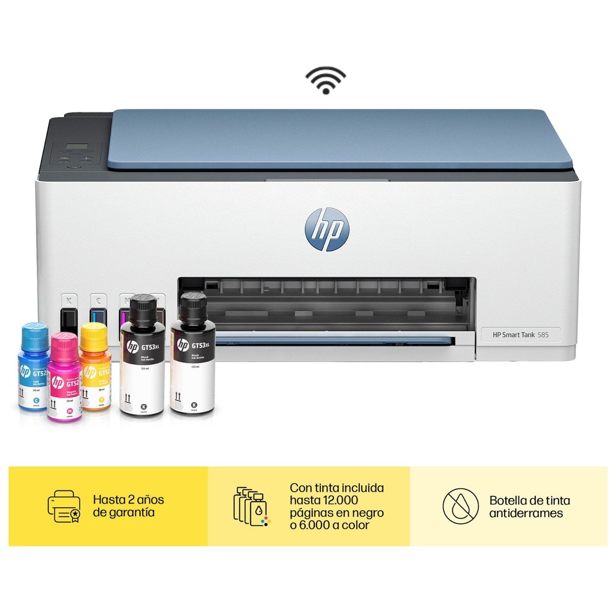 HP - Impresora HP Smart Tank 585 Tinta continua Wifi