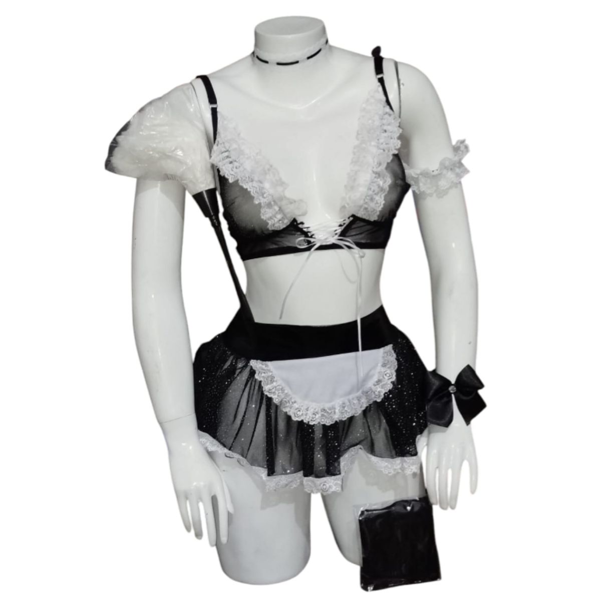 GENERICO - DISFRACES LENCERIA SEXY DE SIRVIENTA EN TALLAS  S-M-L