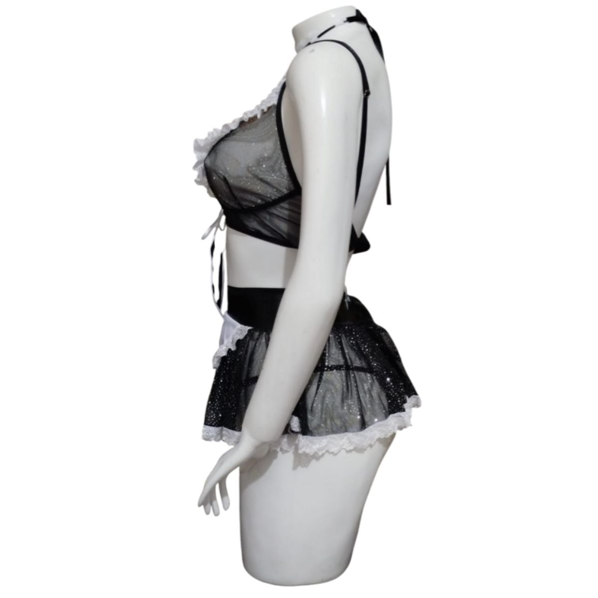 GENERICO - DISFRACES LENCERIA SEXY DE SIRVIENTA EN TALLAS  S-M-L