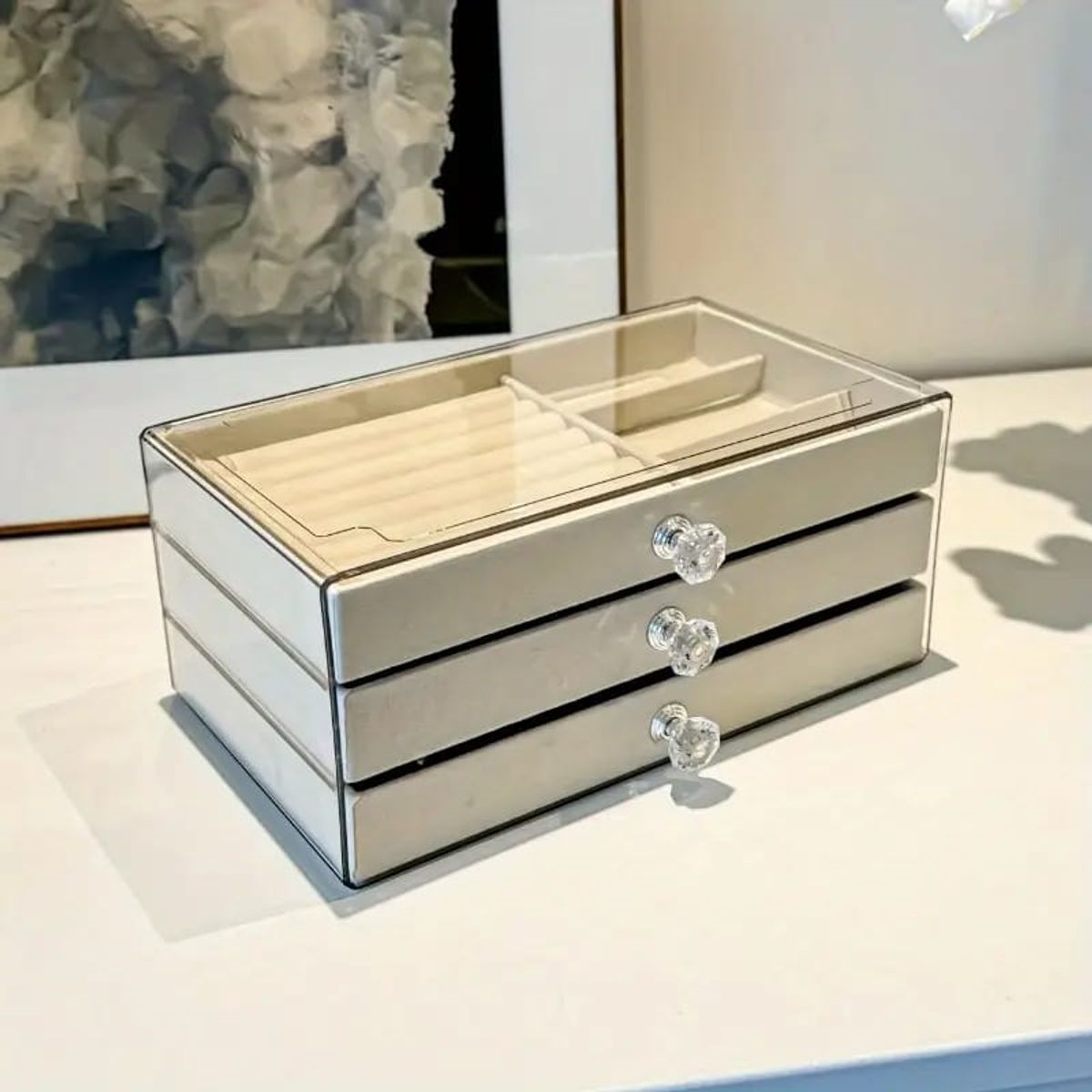 GENERICO - Organizador Joyero de Lujo de 3 Niveles Acrílico