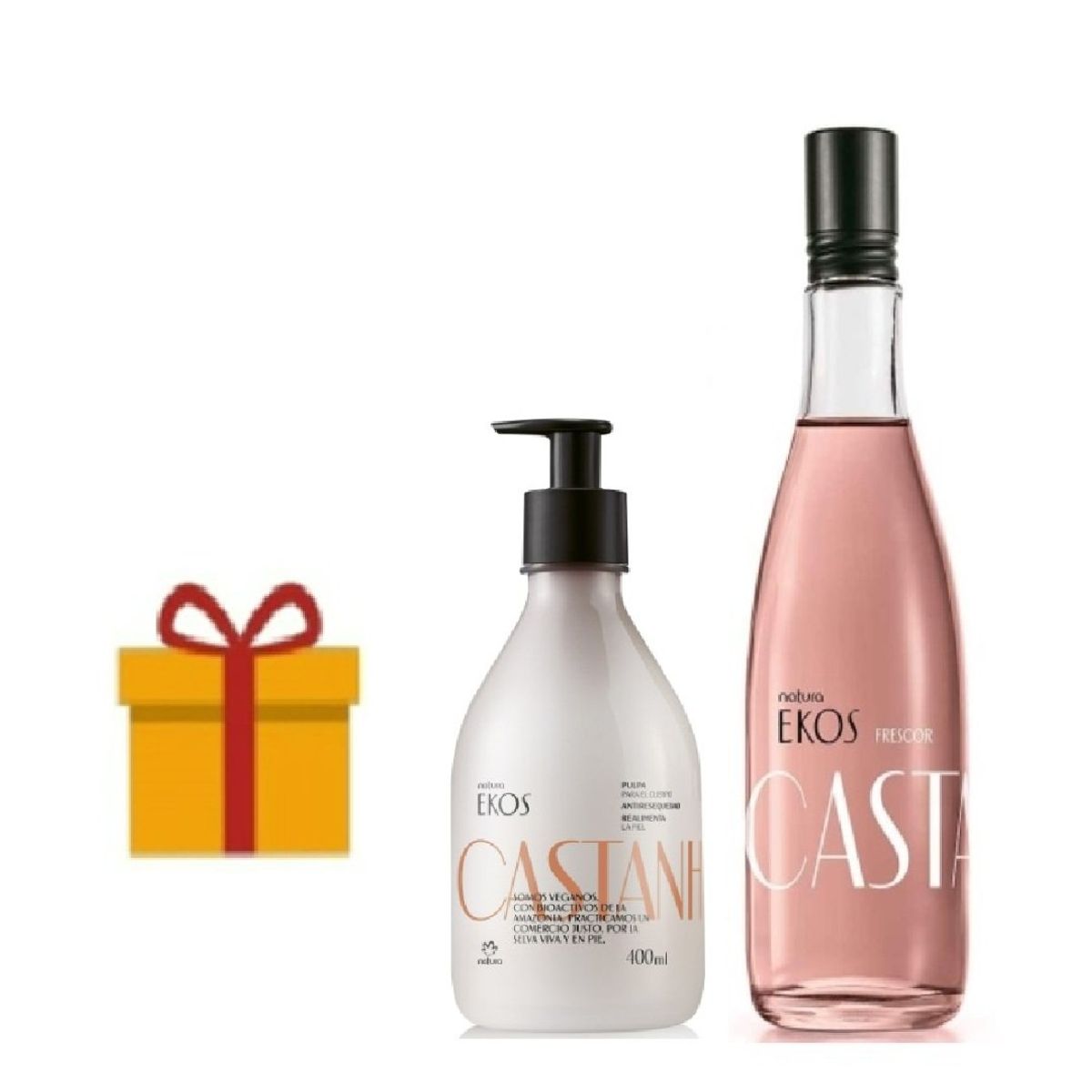 NATURA - Kit Ekos castaña frescor 150ml y pulpa corporal y regalo