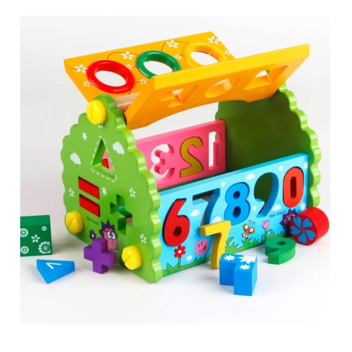 GENERICO - Juguete Didactico Casita De Madera Encaje Para Niños Armable