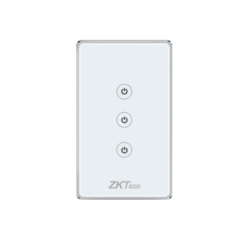ZKTECO - INTERRUPTOR ZKTECO INTELIGENTE WIFI DE 3 TOMAS PN SW13-US