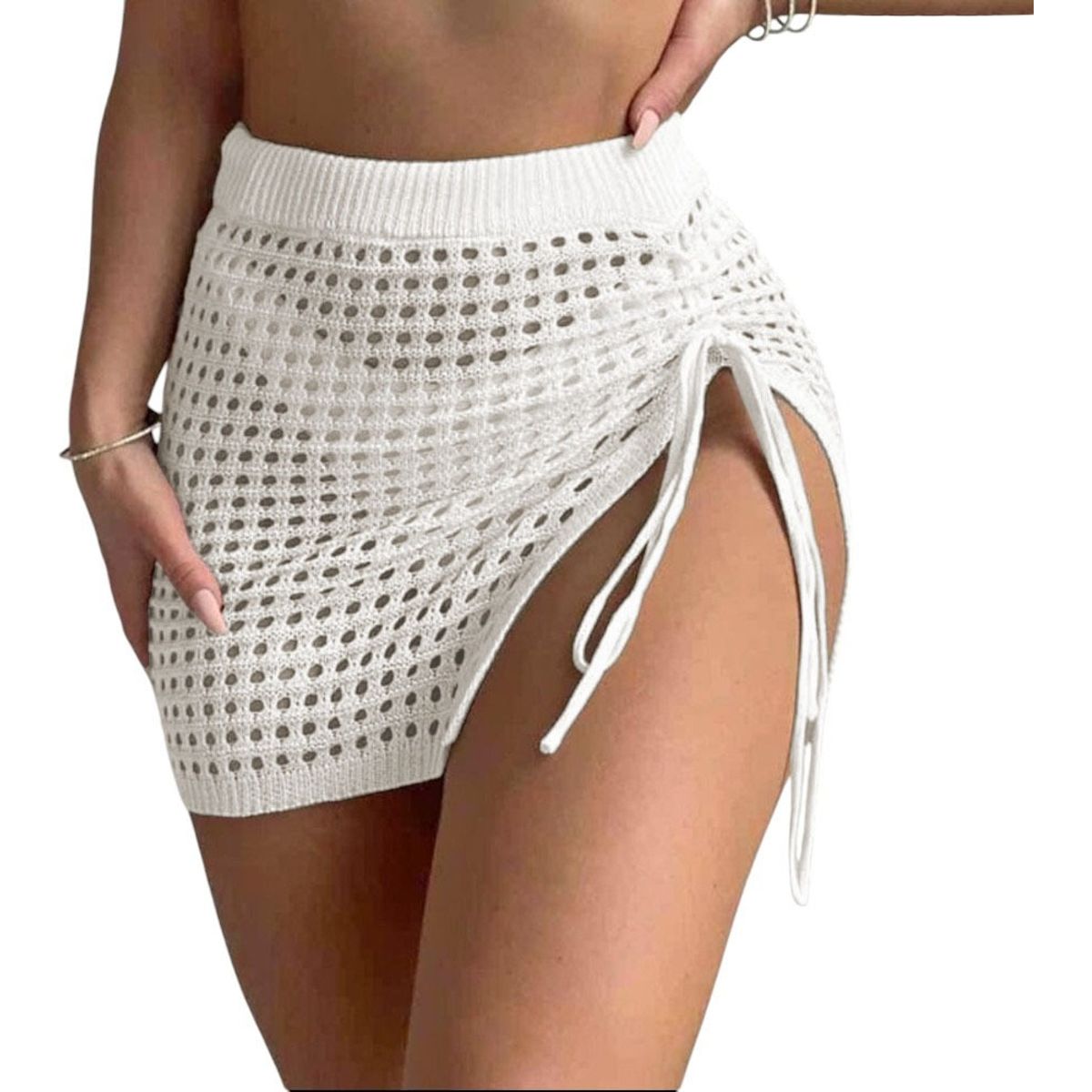 GENERICO - Salida Encanto Clasico Mujer Tejido Jilo Alpino G359-12 Color Blanco