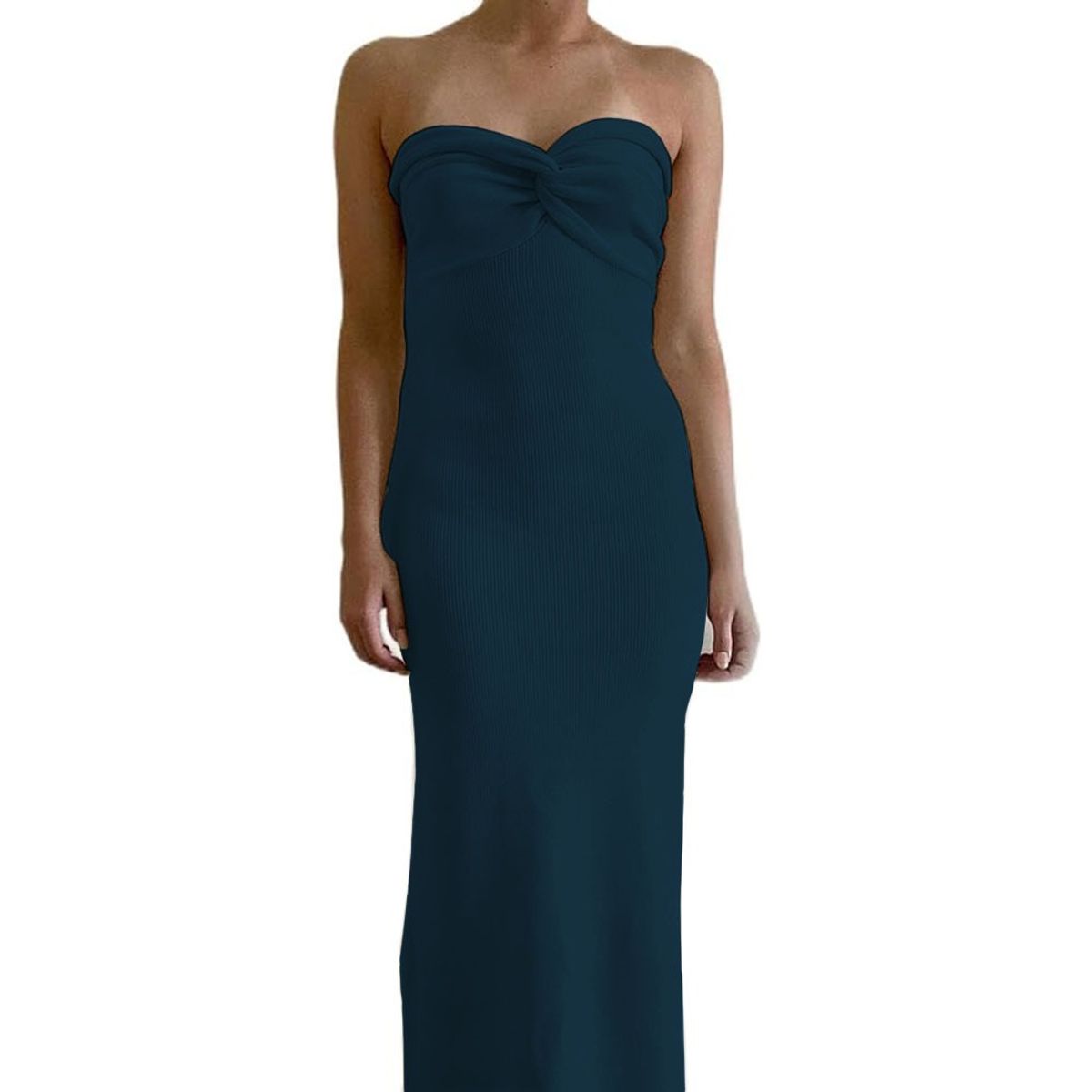 GENERICO - Vestido De Ensueño Mujer Tejido Jilo Alpino G359-23 Color Azul Marino