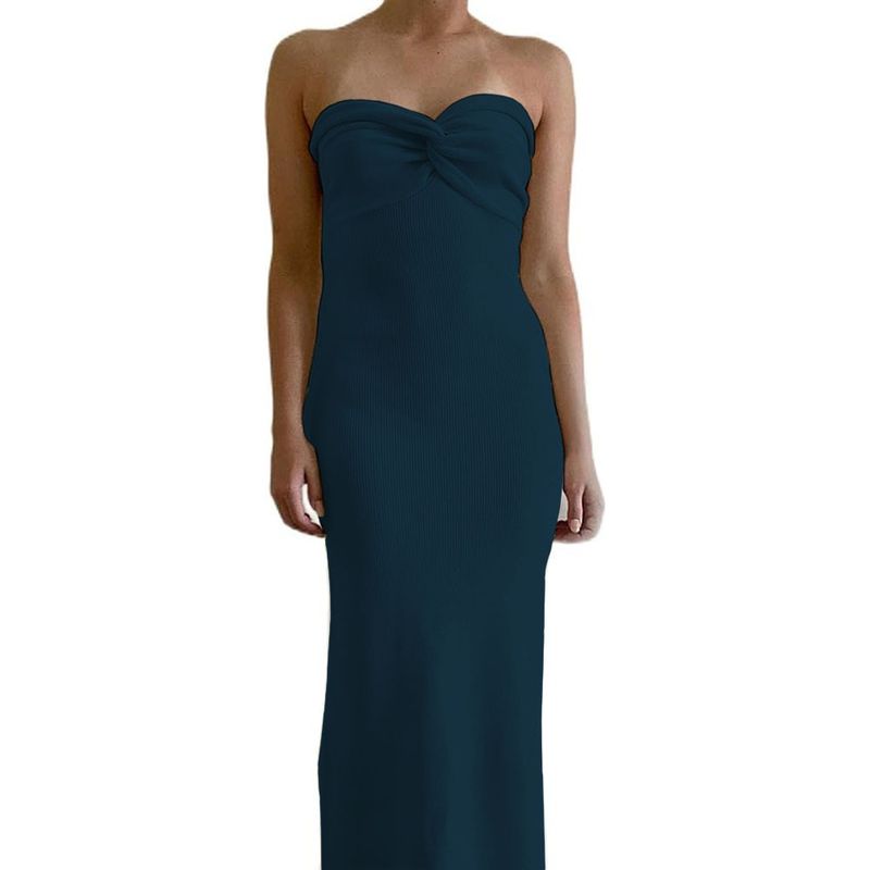 GENERICO - Vestido De Ensueño Mujer Tejido Jilo Alpino G359-23 Color Azul Marino