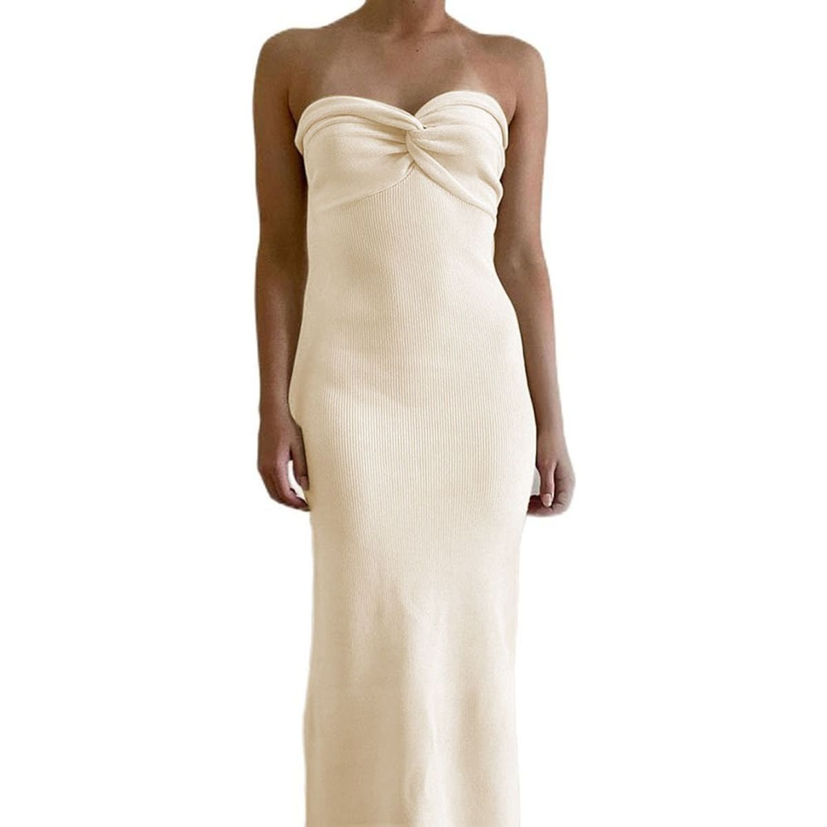 GENERICO - Vestido De Ensueño Mujer Tejido Jilo Alpino G359-23 Color Beige