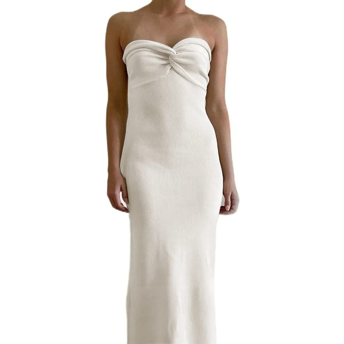 GENERICO - Vestido De Ensueño Mujer Tejido Jilo Alpino G359-23 Color Blanco