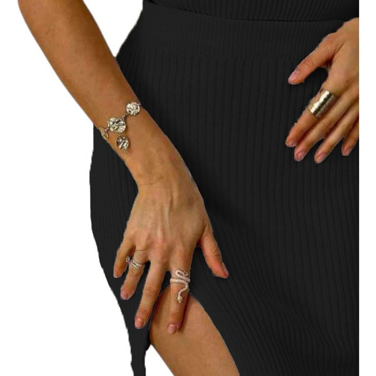 GENERICO - Vestido Sueños De Seda Mujer Tejido Jilo Alpino G359-12 Color Negro