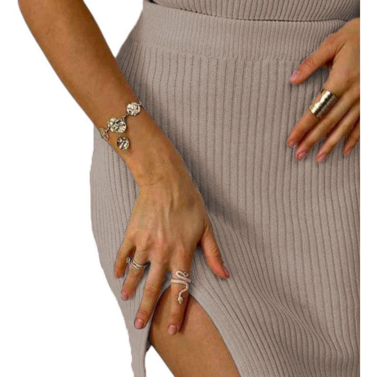 GENERICO - Vestido Sueños De Seda Mujer Tejido Jilo Alpino G359-12 Color Plomo