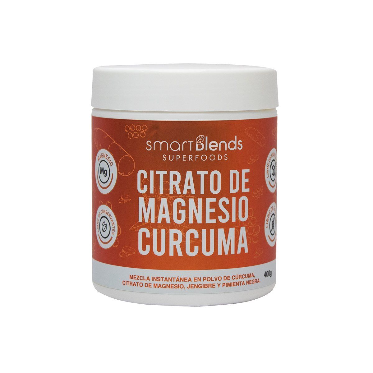 GENERICO - CITRATO DE MAGNESIO CURCUMA SMART BLENDS 400GR
