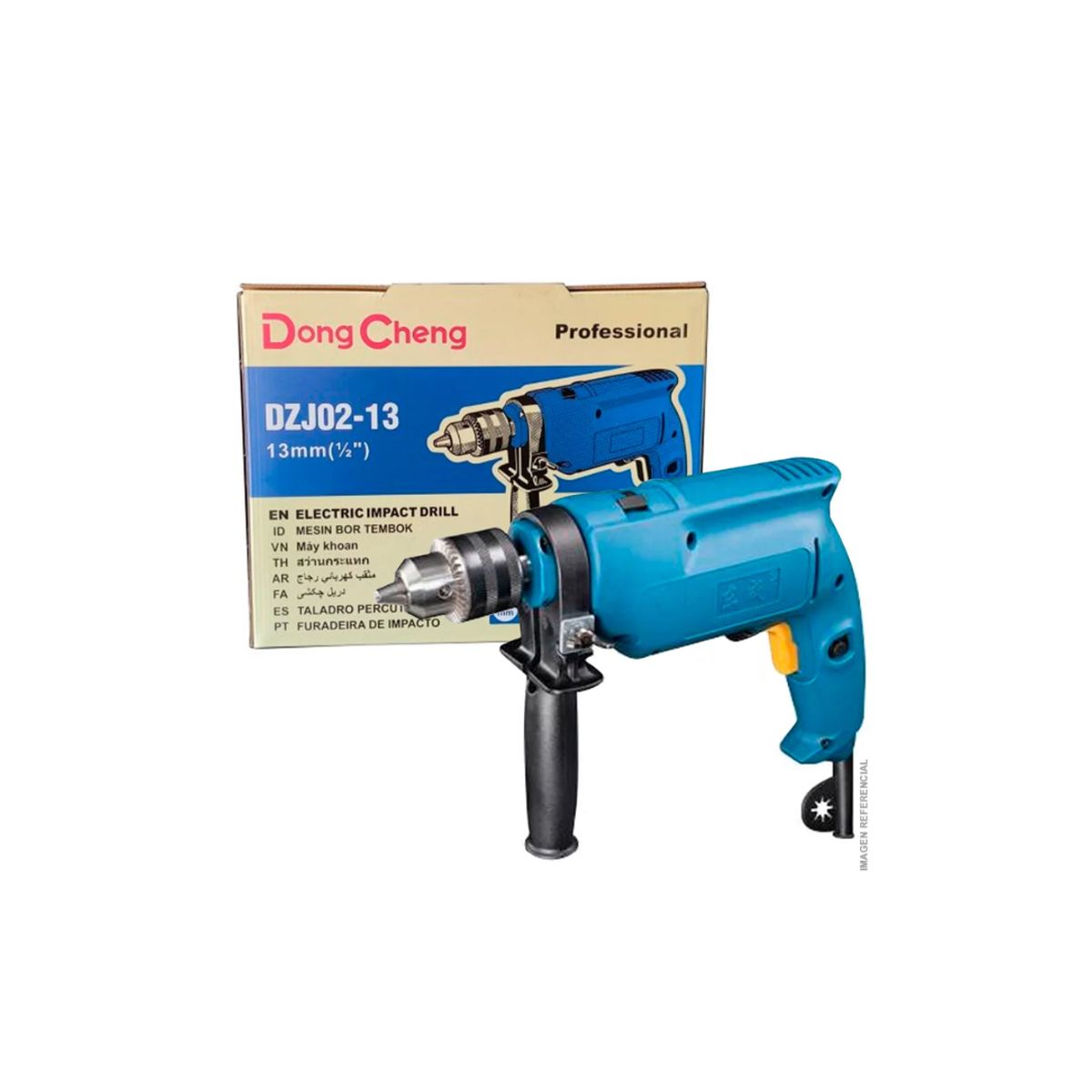 DONGCHENG - Taladro Percutor 1/2" DongCheng DZJ02-13 500 Watts Velocidad Variable