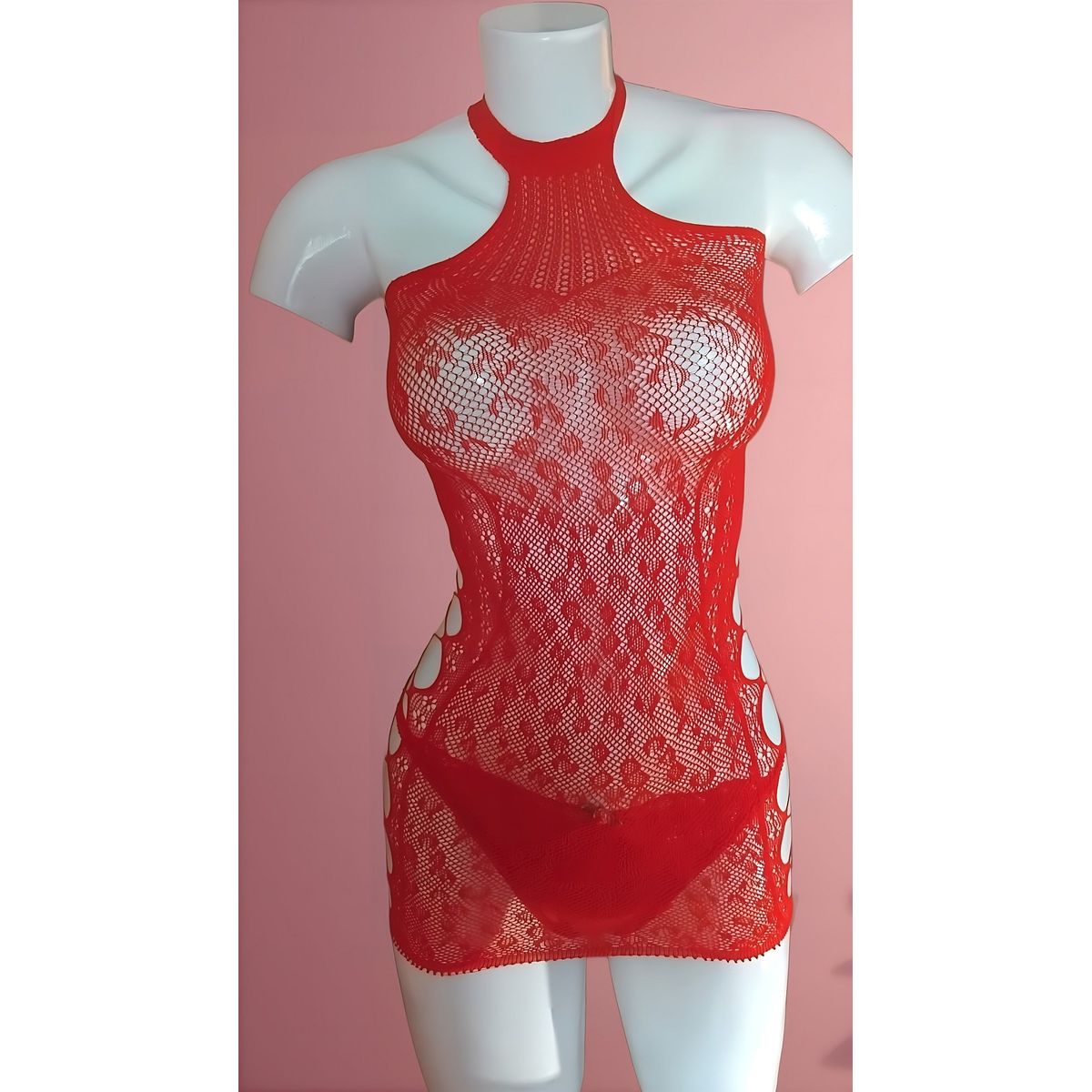 GENERICO - CONJUNTO LOLITA 2 PIEZAS LENCERIA LOLITAS ROJO