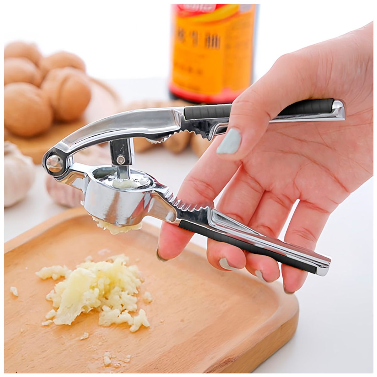 KELLER - Prensador de Ajos Y Nuez 2 en 1 de Acero J71