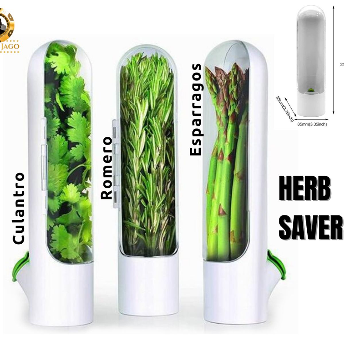 GENERICO - Pack x3 Conservador de hierbas verduras Herb Saver