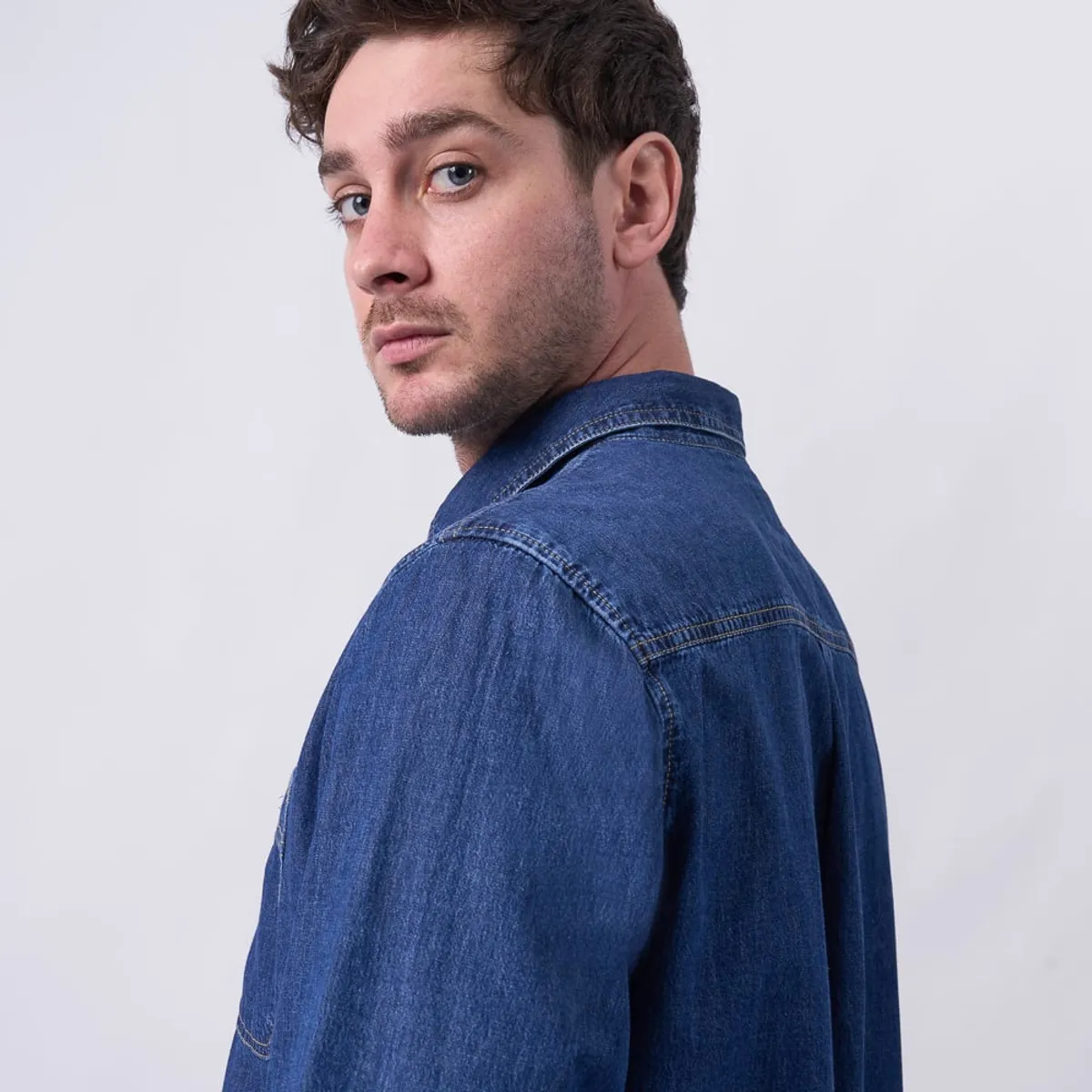 BRONCO - CAMISA ML BI25DE PISCES-C DENIM CAMISERO