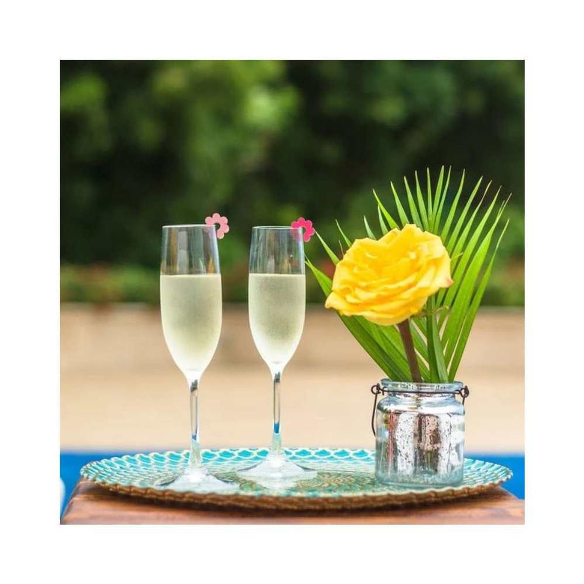 GENERICO - Accesorios para Copas y Vasos - Flores Variante 3 Pack X 6