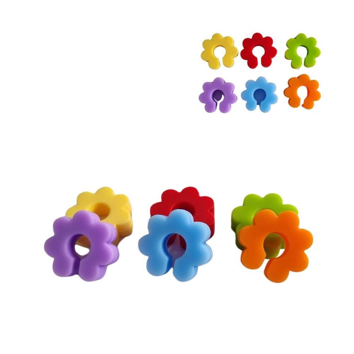 GENERICO - Accesorios para Copas y Vasos - Flores Variante 3 Pack X 6