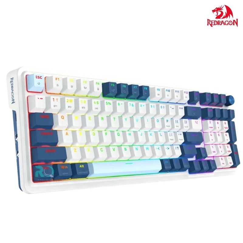 REDRAGON - Teclado Redragon EISA K686-RGB-PRO Wireless English WB WHITEBLUE