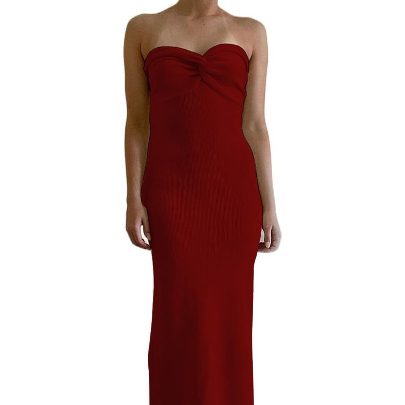 GENERICO - Vestido De Ensueño Mujer Tejido Jilo Alpino G359-23 Color Guinda