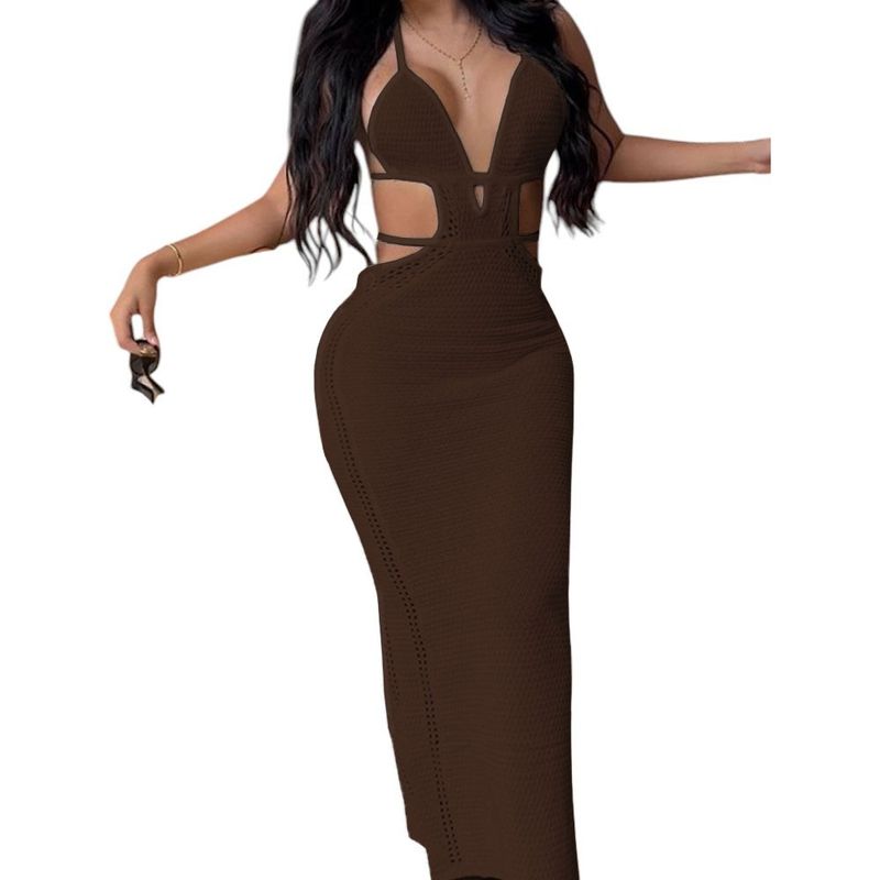 GENERICO - Vestido Luz De Estilo Mujer Tejido Jilo Alpino G459-27 Color Marron