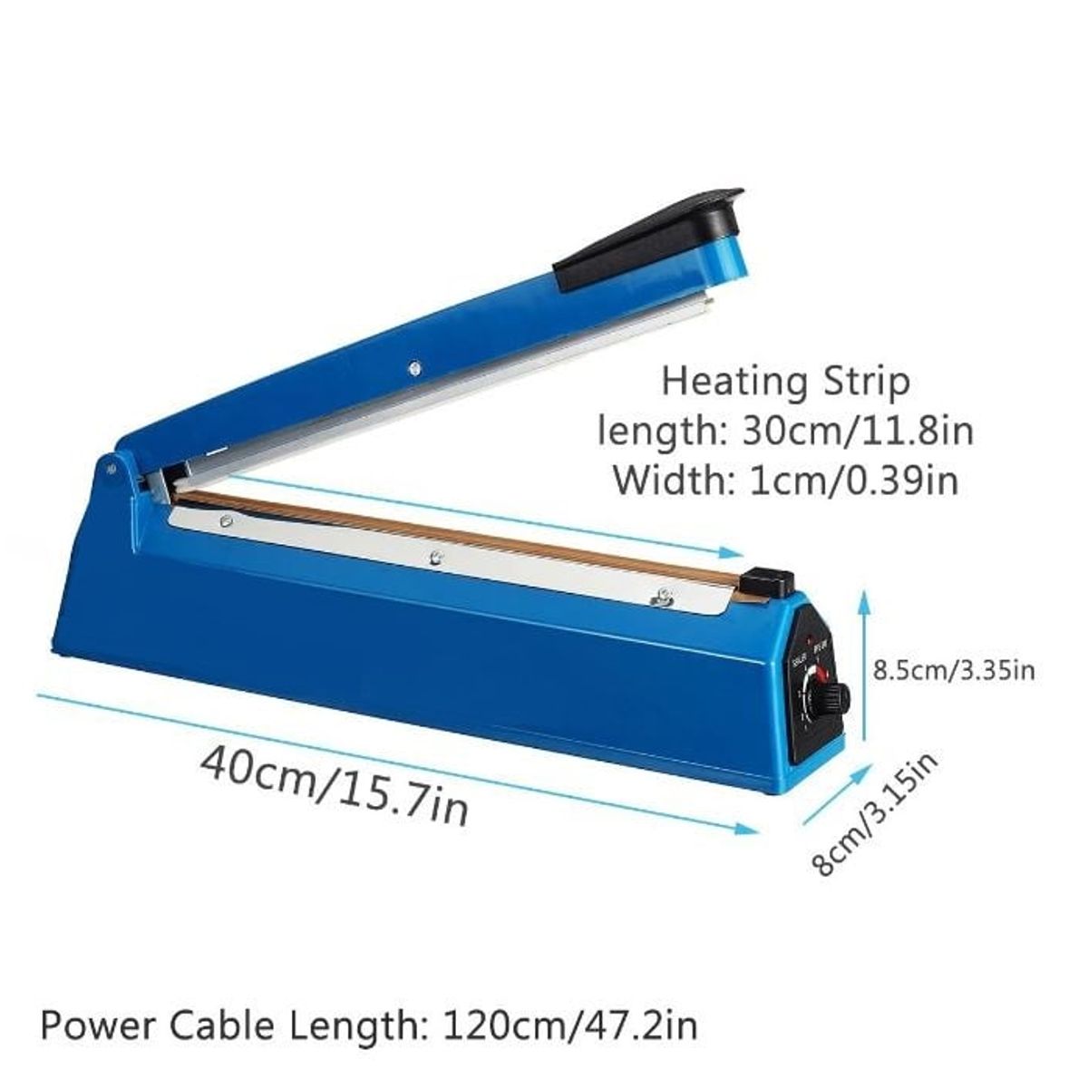 GENERICO - Sellador eléctrico Máquina de sellado térmico a presión - 20cm