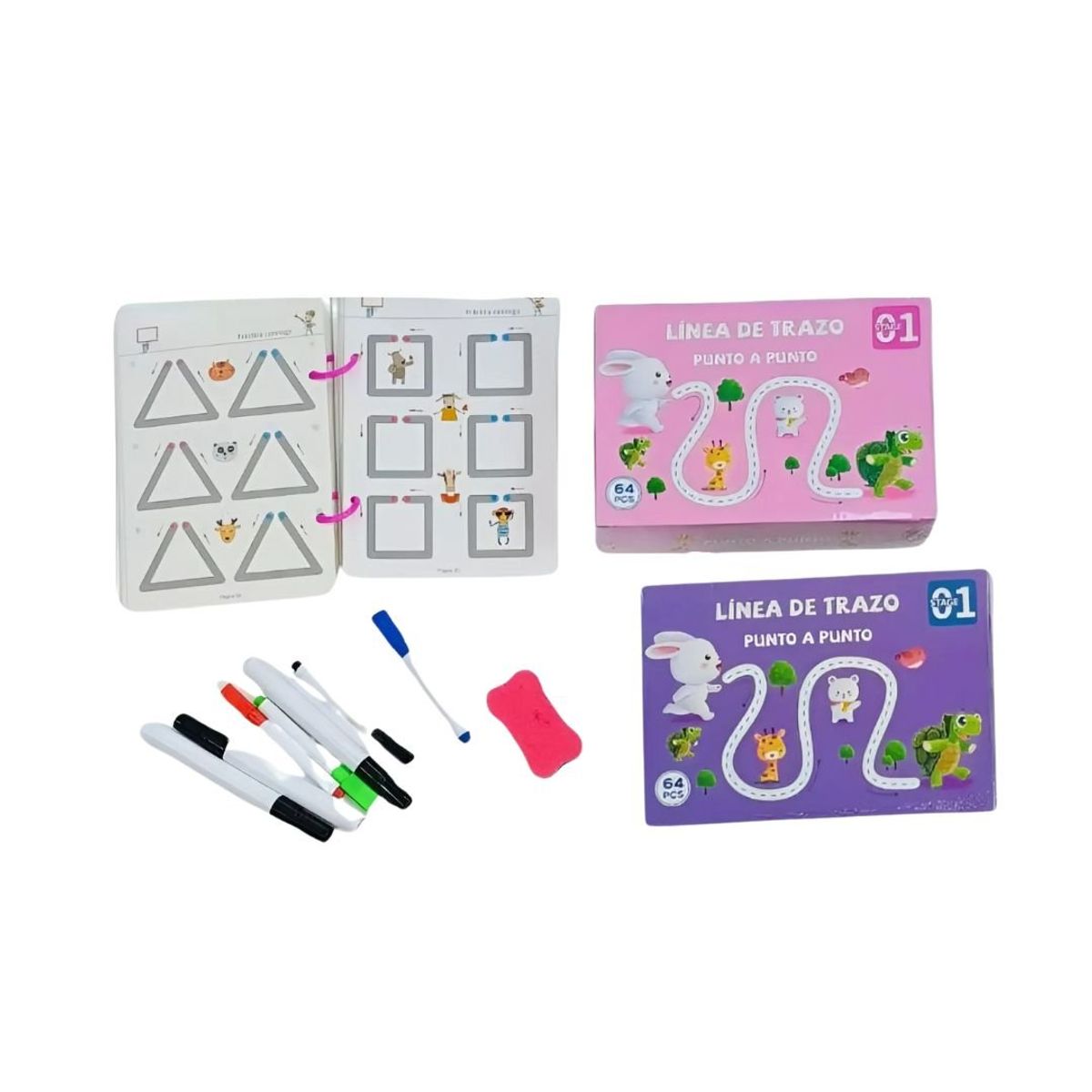 GENERICO - Libro de Trazos Mágicos para Niñas Aprendizaje Temprano