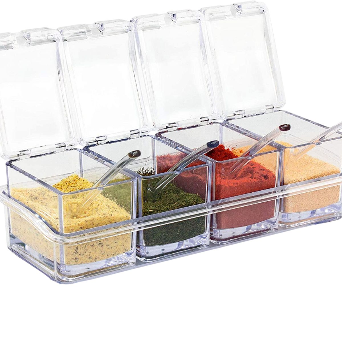 GENERICO - Organizador de condimentos 4 compartimientos con cuchara