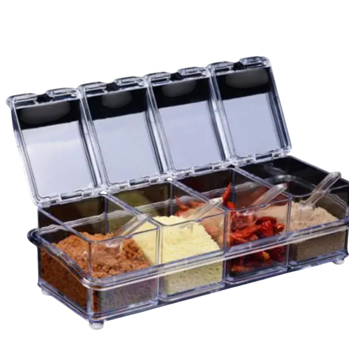 GENERICO - Organizador de condimentos 4 compartimientos con cuchara