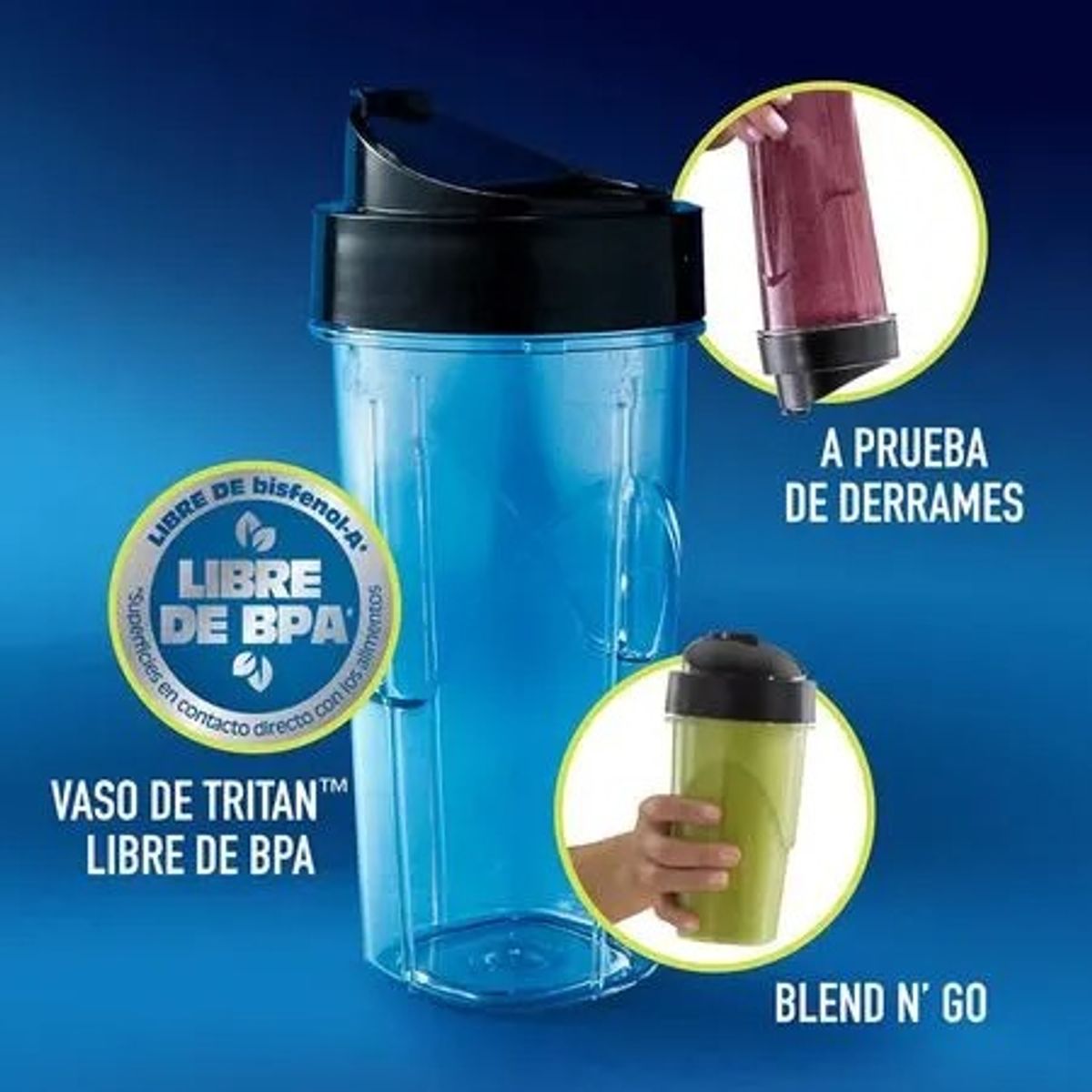OSTER - Licuadora Personal Xpert Oster con 2 vaso Blend N Go BLSTXPN7002