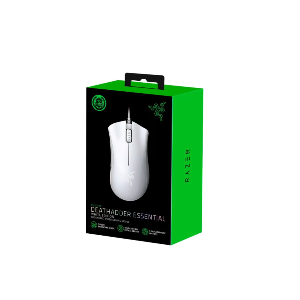 RAZER - MOUSE RAZER DEATHADDER ESSENTIAL WHITE EDITION GAMING