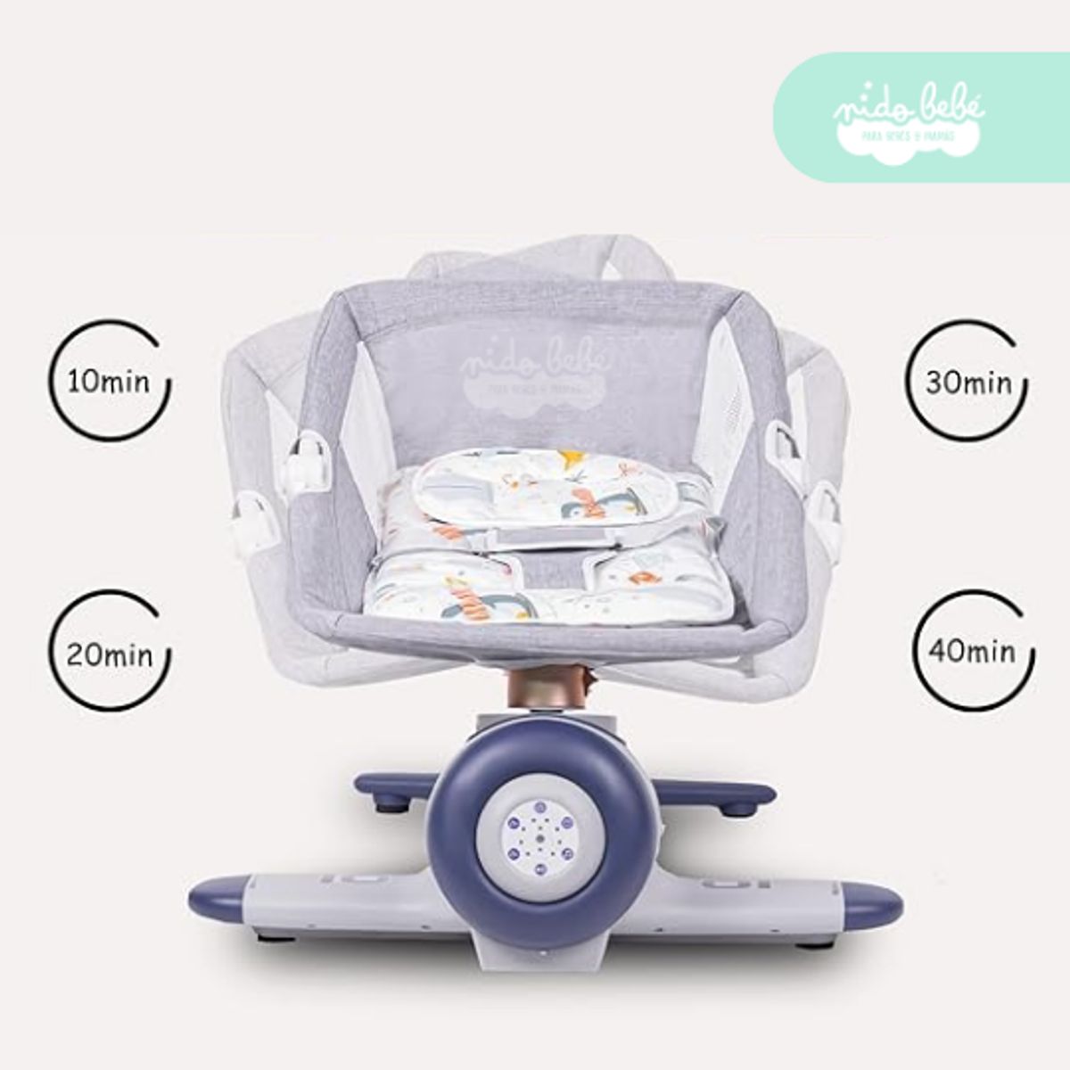 GENERICO - Silla mecedora eléctrica Baby Fly color beige