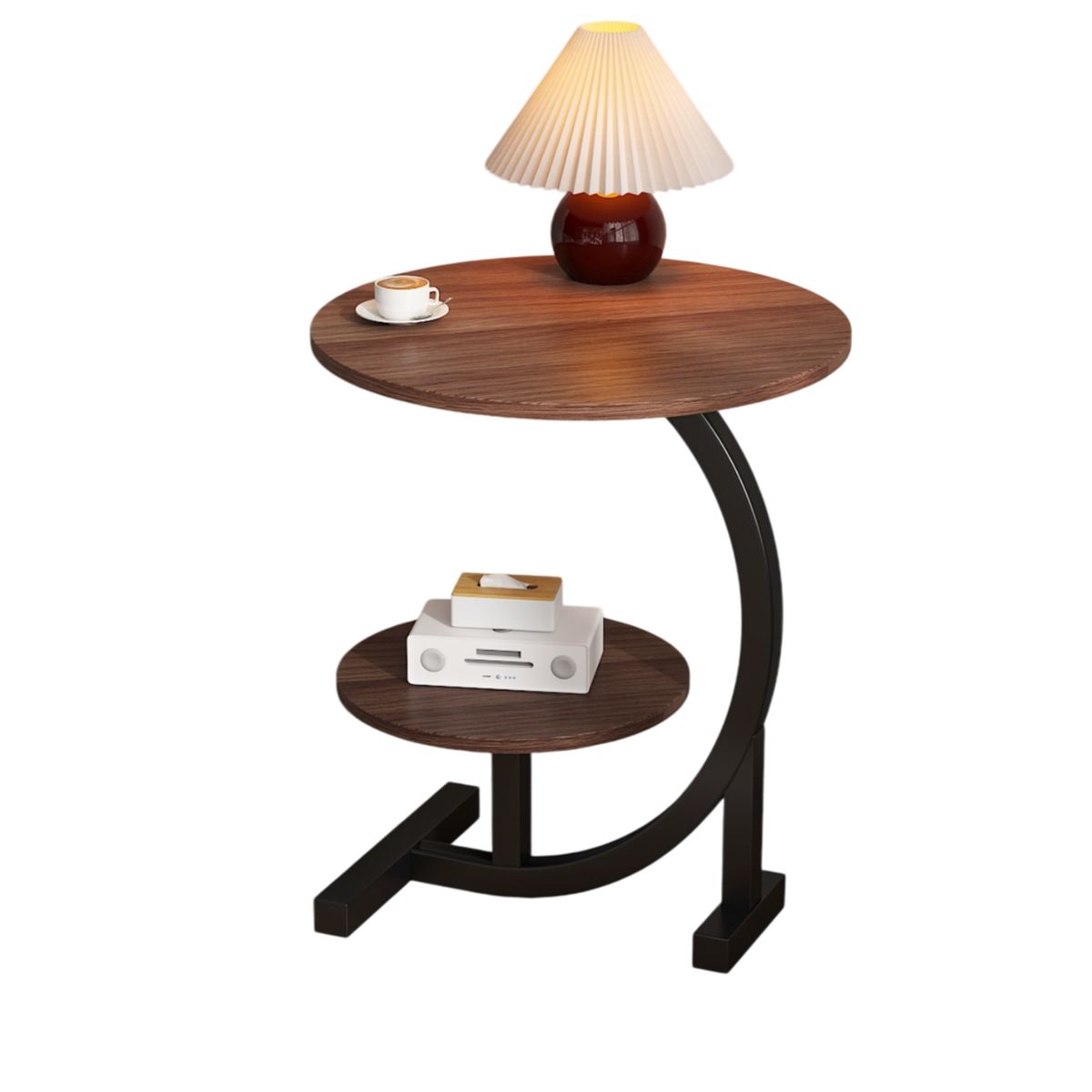 GENERICO - Mesa De Centro Sala De Estar Minimalista Elegante Redonda Marron