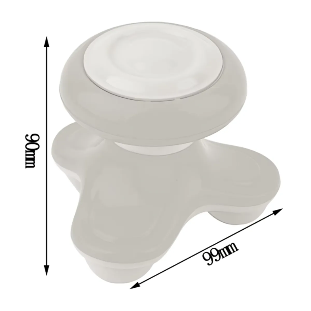 GENERICO - Masajeador Eléctrico Portátil A Pilas Y Corriente Directa  -  AMARILLO